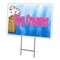 Signmission Egg Creams Yard Sign & Stake outdoor plastic coroplast window, C-1824 Egg Creams C-1824 Egg Creams - alternate 1